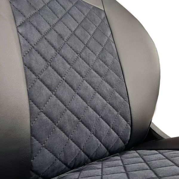 Чехлы Алькантара на Kia Spectra Чехлы Алькантара на Kia Spectra