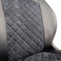 Чехлы Алькантара на Kia Spectra Чехлы Алькантара на Kia Spectra