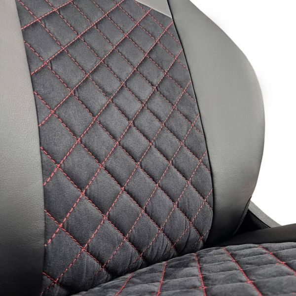 Чехлы Алькантара на Kia Spectra Чехлы Алькантара на Kia Spectra