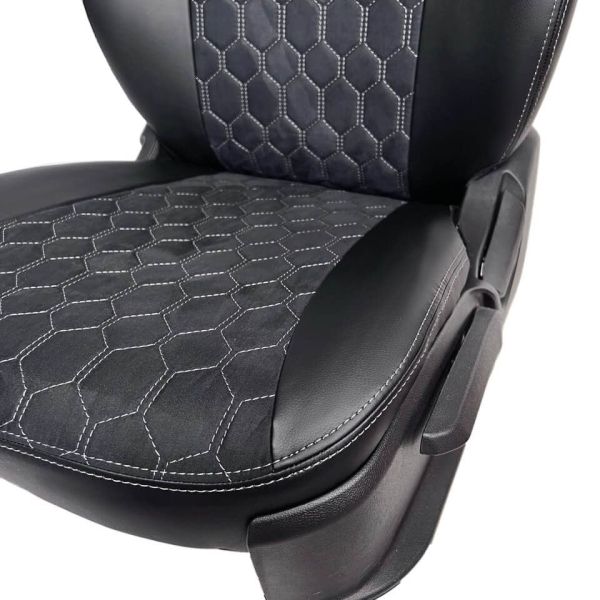 Чехлы Алькантара на Kia Spectra Чехлы Алькантара на Kia Spectra